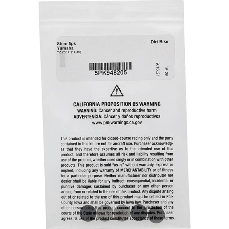 Hot Cams Shim Kits 2.050mm Thickness - 5 Pack