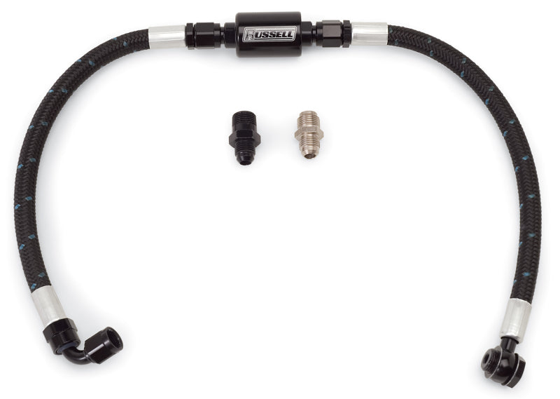 Edelbrock Fuel Hose Assembly Proclassic Finish w/ Competition Filter SBC Edelbrock Fuel Filters
