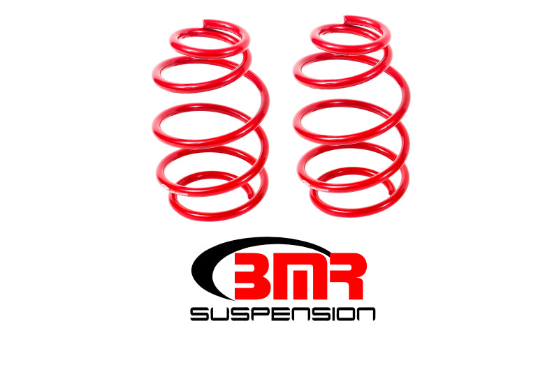 BMR 10-15 5th Gen Camaro V8 Front Lowering Springs - Red BMR Suspension Lowering Springs