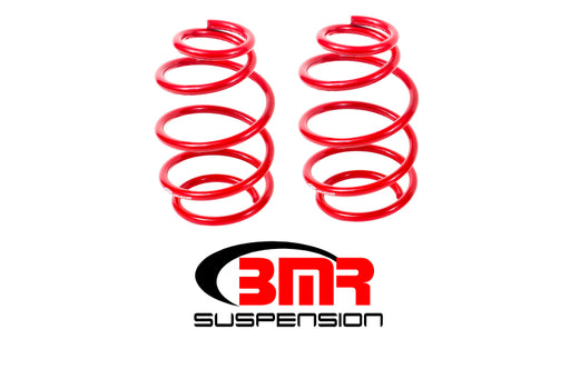 BMR 10-15 5th Gen Camaro V8 Front Lowering Springs - Red BMR Suspension Lowering Springs