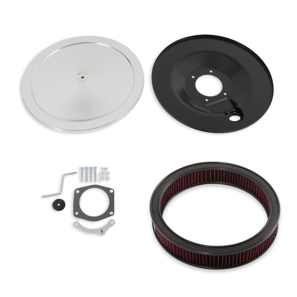 Holley RetroFilter Drive-By-Wire Air Cleaner - 16-Inch Diameter - Chrome 120-500 HOLLEY Autoparts