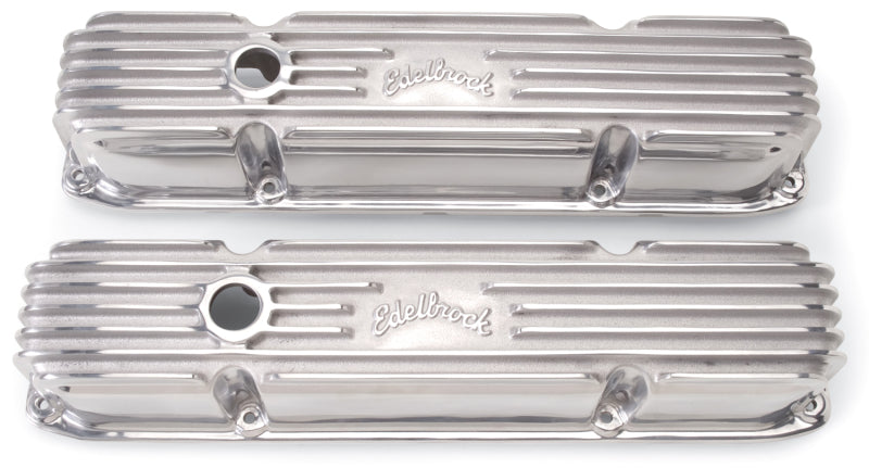 Edelbrock Valve Cover Classic Series Chrysler 383/440 CI V8 Polshed Edelbrock Valve Covers