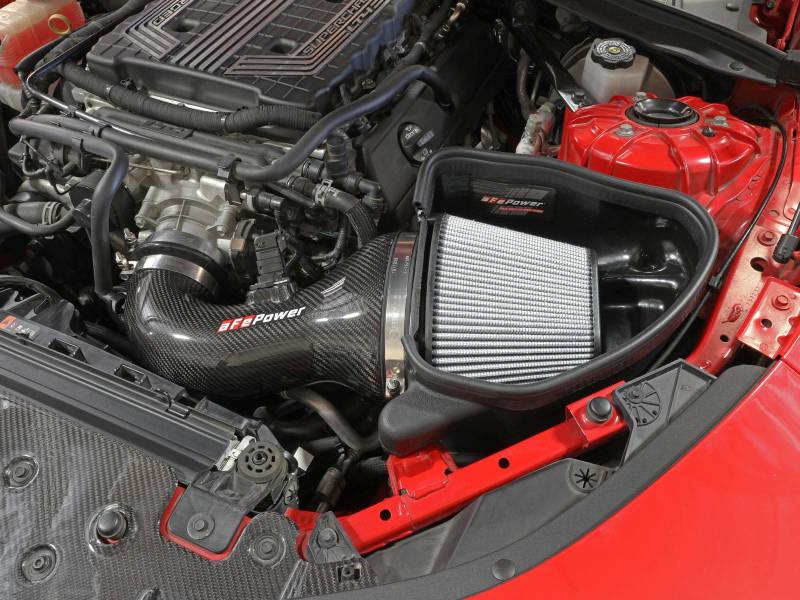 aFe 17-12 Chevrolet Camaro ZL1 (6.2L-V8) Track Series Carbon Fiber CAI System w/ Pro-DRY S Filters aFe Cold Air Intakes
