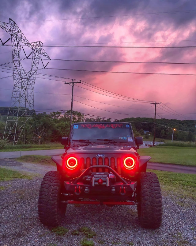 Oracle 7in High Powered LED Headlights - Black Bezel - ColorSHIFT 2.0 ORACLE Lighting Headlights