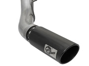 aFe Large Bore-HD 5in DPF Back 409 SS Exhaust System w/Black Tip 2017 Ford Diesel Trucks V8 6.7L(td) aFe DPF Back