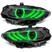 Oracle Lighting 18-23 Ford Mustang Dynamic ColorSHIFT LED Headlights - Black Series ORACLE Lighting Headlights
