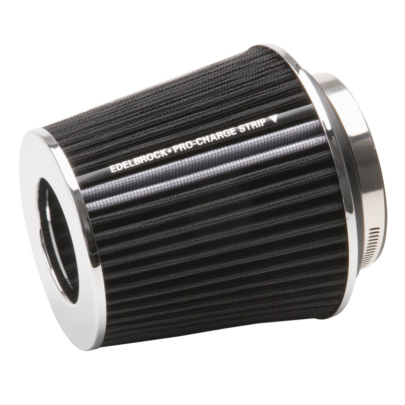 Edelbrock Air Filter Pro-Flo Series Conical 6 7In Tall Black/Chrome Edelbrock Air Filters - Universal Fit