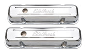 Edelbrock Valve Cover Signature Series Pontiac 1962-1979 301-455 CI V8 Tall Chrome Edelbrock Valve Covers