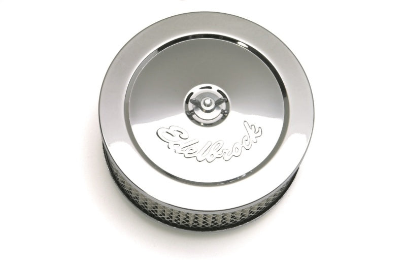 Edelbrock Air Cleaner Pro-Flo Series Round Steel Top Paper Element 6In Dia X 3 625In Chrome Edelbrock Air Filters - Universal Fit