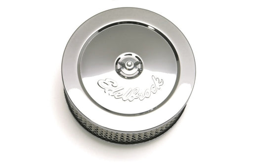 Edelbrock Air Cleaner Pro-Flo Series Round Steel Top Paper Element 6In Dia X 3 625In Chrome Edelbrock Air Filters - Universal Fit