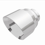 MagnaFlow Tip Stainless Double Wall Round Single Outlet Polished 4.5in DIA 2.5in Inlet 5.75in Length Magnaflow Tips