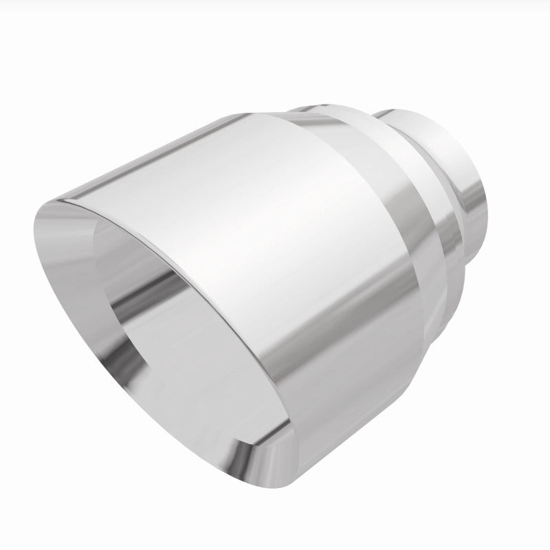 MagnaFlow Tip Stainless Double Wall Round Single Outlet Polished 4.5in DIA 2.5in Inlet 5.75in Length Magnaflow Tips