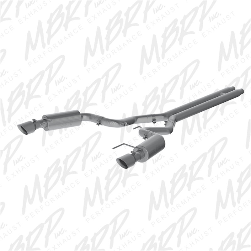 MBRP 15 Ford Mustang GT 5.0 Convertible T409 3in Cat Back Dual Split Rear Exit (Street Version) MBRP Catback