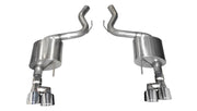 Corsa 2018-2023 Ford Mustang V8 5.0L 3in Axle-Back Dual Rear Exit w/ 4in Polished Pro-Series Tips CORSA Performance Axle Back