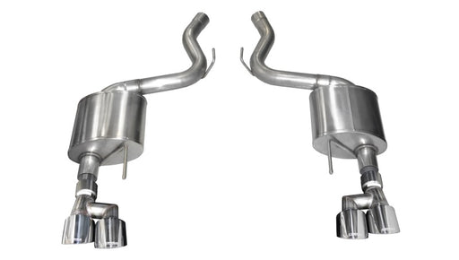 Corsa 2018-2023 Ford Mustang V8 5.0L 3in Axle-Back Dual Rear Exit w/ 4in Polished Pro-Series Tips CORSA Performance Axle Back