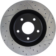 StopTech Power Slot 05-07 Cadillac XLR / 06-09 Chevy Corvette Front Left Drilled & Slotted Rotors Stoptech Brake Rotors - Slot & Drilled