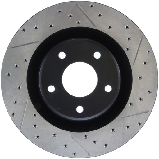 StopTech Power Slot 05-07 Cadillac XLR / 06-09 Chevy Corvette Front Left Drilled & Slotted Rotors Stoptech Brake Rotors - Slot & Drilled