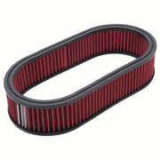 Edelbrock Air Cleaner Element Oval 2 5In Tall Red w/ White Strip Edelbrock Air Filters - Universal Fit