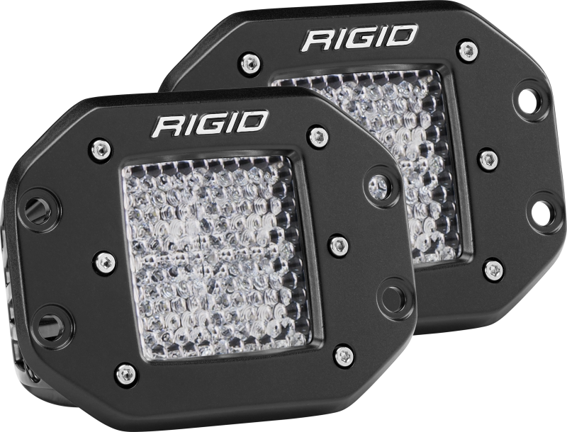 Rigid Industries Dually - Flush Mount - 60 Deg. Lens - Set of 2 Rigid Industries Light Bars & Cubes