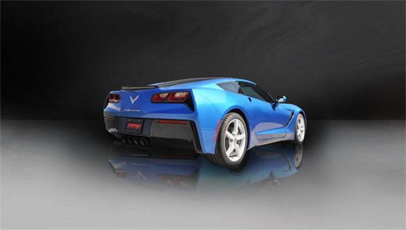 Corsa 17-19 Chevy Corvette Z06 2.75in Axle Back Exhaust Black Dual Rear Exit Quad 4.5in Tip (Sport) CORSA Performance Axle Back