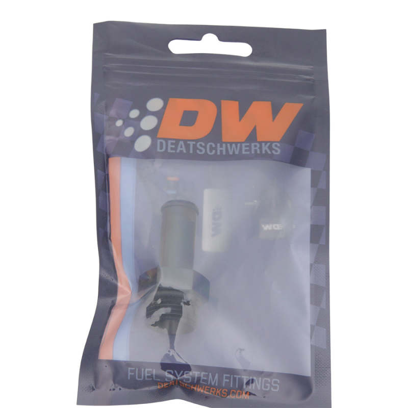 DeatschWerks 8AN ORB Male to 1/2in Male Barb Fitting (Incl O-Ring) - Anodized Matte Black DeatschWerks Fittings