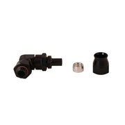 Aeromotive PTFE Hose End - AN-06 to AN-08 Hose - 90 Deg - Black Anodized Aeromotive Fittings