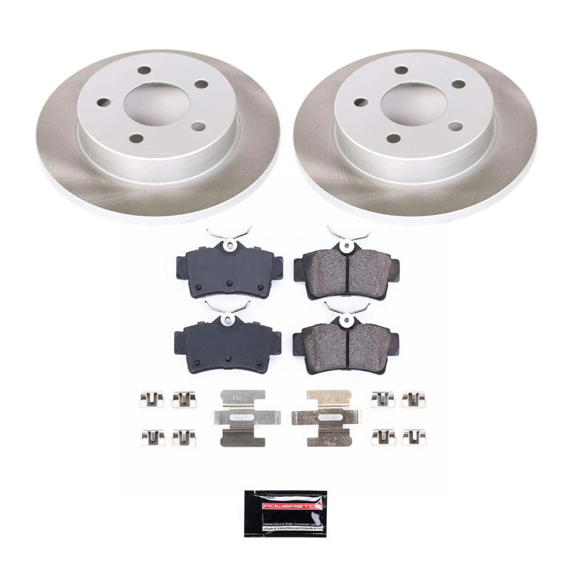 Power Stop 94-04 Ford Mustang Rear Semi-Coated Rotor Kit PowerStop Brake Kits - Performance Blank
