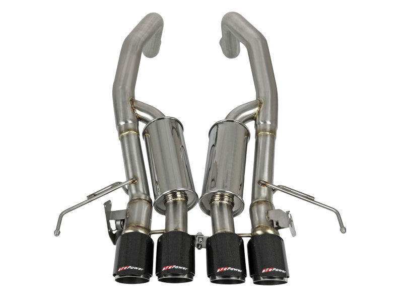 aFe MACHForce XP Axle Back 304SS Exhaust w/ Carbon Fiber Tips 15-19 Chevy Corvette Z06 aFe Axle Back
