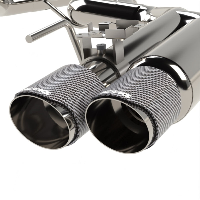 Kooks 18-24 Ford Mustang GT 5.0 3in. Valved Shotgun Cat-Back Exhaust - Carbon Tips