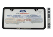 Ford Racing Ford Performance Slim License Plate Frame - Black Stainless Steel Ford Racing License Frame
