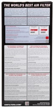 K&N Replacement Air Filter CHEVY CAMARO 3.8/5.7L 98-07, PONTIAC FIREBIRD 3.8/5.7L 98-02 K&N Engineering Air Filters - Drop In