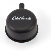 Edelbrock Round Cap w/ Nipple Black Edelbrock Valve Covers