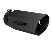 MBRP Universal Hex Tip 5in Inlet 16in length w/o Logo - Black Coated MBRP Tips