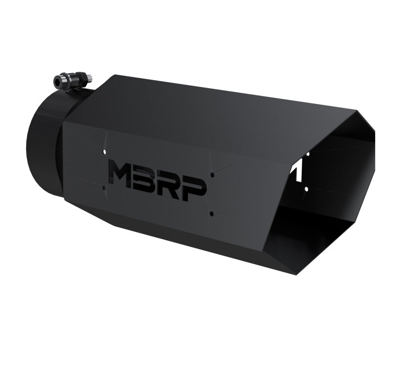 MBRP Universal Hex Tip 5in Inlet 16in length w/o Logo - Black Coated MBRP Tips