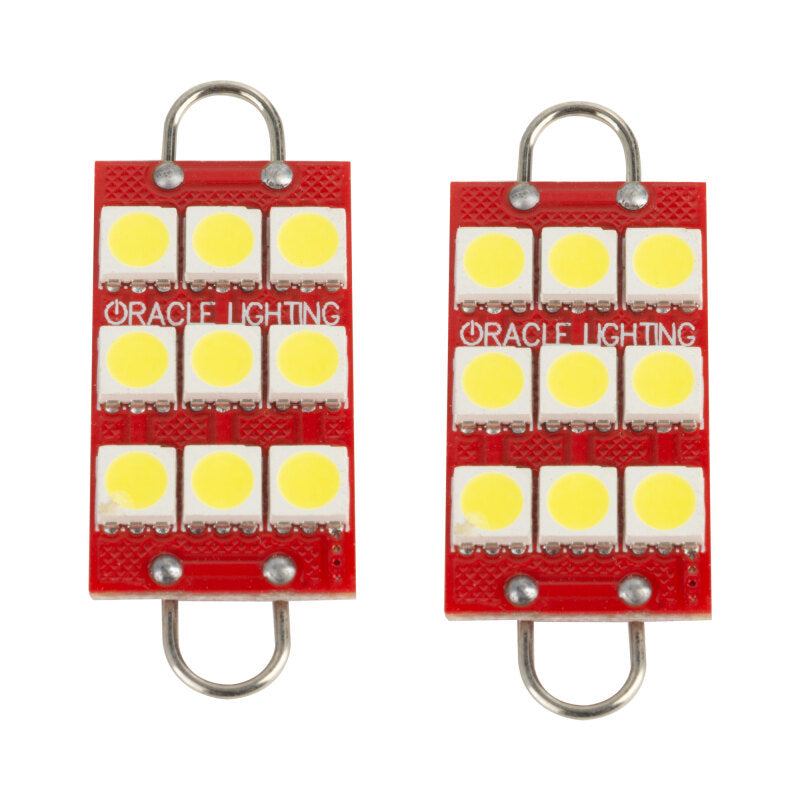 Oracle 44MM 6 LED 3 Chip - Loop Festoon Bulbs (Pair) - White ORACLE Lighting Bulbs