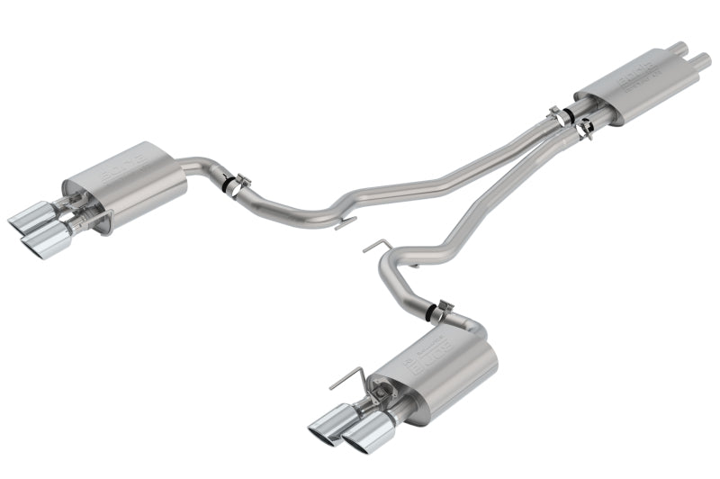 Borla 2018-2022 Ford Mustang GT Cat-Back Exhaust System Touring- Rolled Polished Tips Borla Axle Back