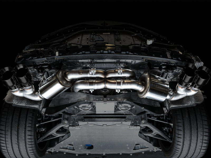AWE Tuning 2020 Chevrolet Corvette (C8) Touring Edition Exhaust - Quad Diamond Black Tips AWE Tuning Catback