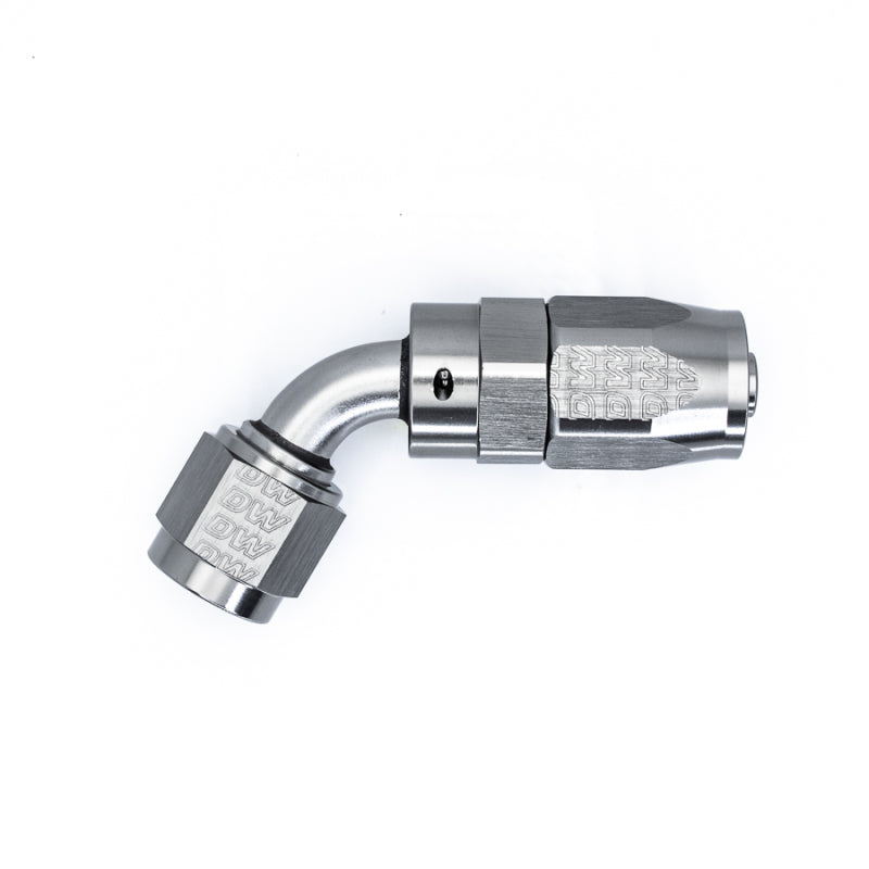 DeatschWerks 6AN Female Flare Swivel 60-Degree Hose End CPE Anodized DW Titanium DeatschWerks Fittings
