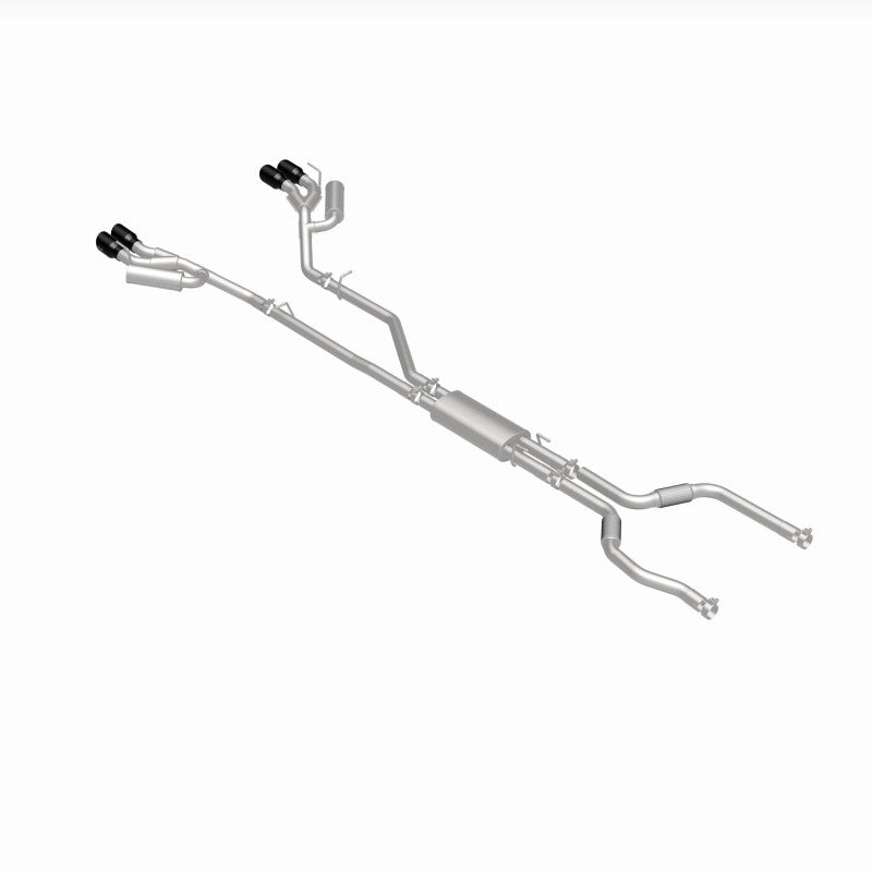 MagnaFlow 20-21 Ford Explorer 3.0L V6 Dual Exit Quad Black Chrome Tip Street Series Cat-Back Exhaust