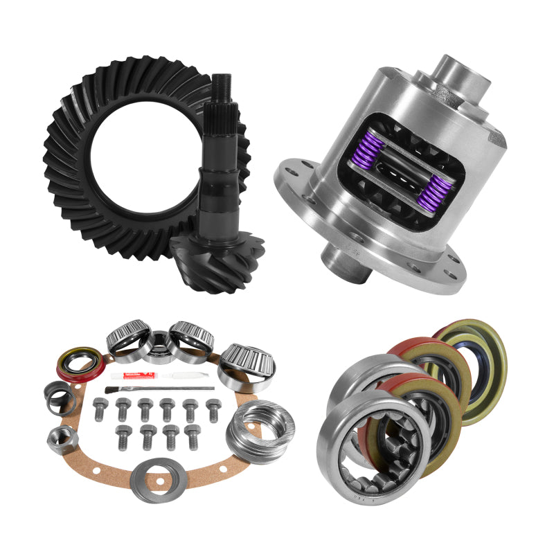 Yukon Gear 7.5in/7.625in GM 3.73 Rear Ring & Pinion Install Kit 28 Spline Positraction Axle Bearings Yukon Gear & Axle Differential Install Kits
