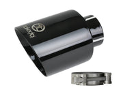 aFe Takeda Universal Exhaust Tip 2-1/2 IN Inlet x 4-1/2 IN Outlet x 7 IN L- Black aFe Tips