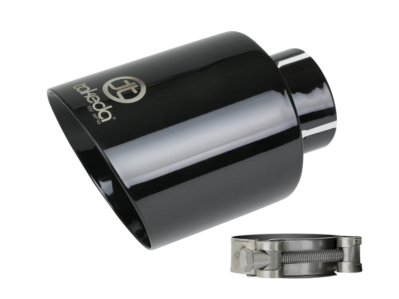 aFe Takeda Universal Exhaust Tip 2-1/2 IN Inlet x 4-1/2 IN Outlet x 7 IN L- Black aFe Tips