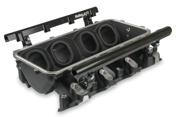 Holley Lo-Ram Manifold Base and Fuel Rails Single Fuel Injector GM LS3/L93 300-670BK HOLLEY Autoparts