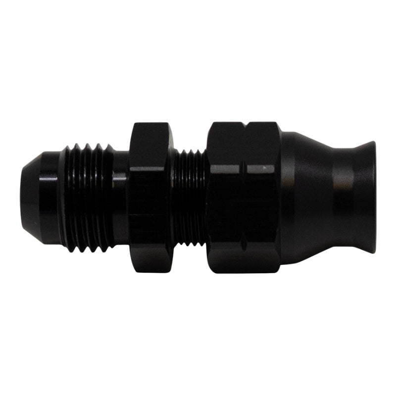 DeatschWerks 6AN Male Flare to 5/16in Hardline Compression Adapter - Anodized Matte Black DeatschWerks Fuel Components Misc