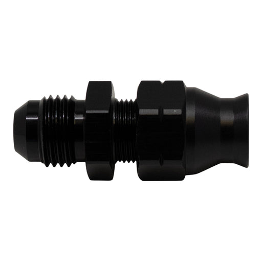 DeatschWerks 6AN Male Flare to 5/16in Hardline Compression Adapter - Anodized Matte Black DeatschWerks Fuel Components Misc