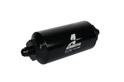 Aeromotive In-Line Filter - (AN-6 Male) 10 Micron Fabric Element Bright Dip Black Finish Aeromotive Fuel Filters