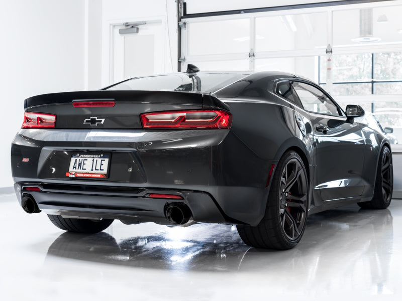 AWE Tuning 16-19 Chevrolet Camaro SS Axle-Back Exhaust - Touring Edition (Diamond Black Tips) AWE Tuning Axle Back