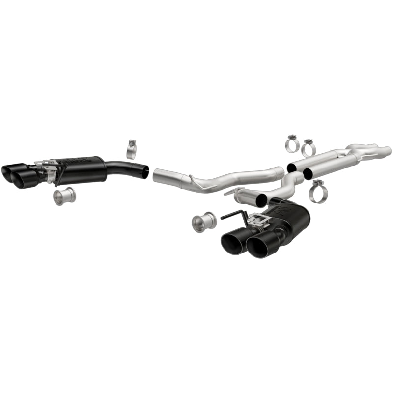 MagnaFlow SYS Cat-Back 2018 Ford Mustang GT 5.0L Competition Dual Exit Black 4in Tips Magnaflow Catback