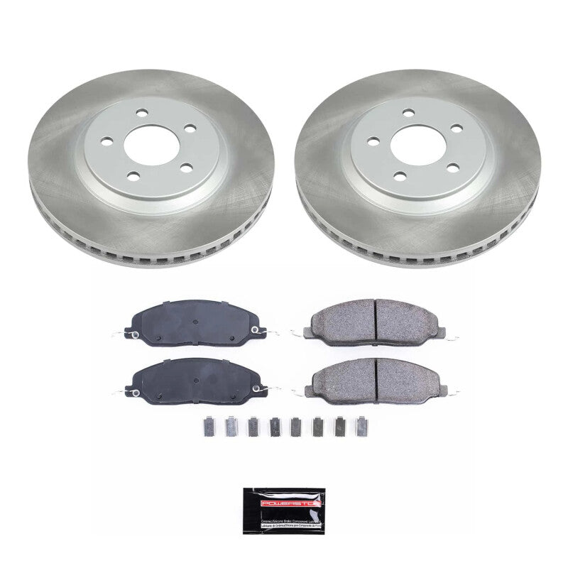 Power Stop 05-10 Ford Mustang Front Semi-Coated Rotor Kit PowerStop Brake Kits - Performance Blank