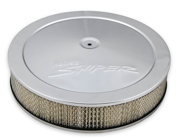 Sniper Air Cleaner Assembly, 14" x 4" - Chrome Finish 120-540 HOLLEY Autoparts